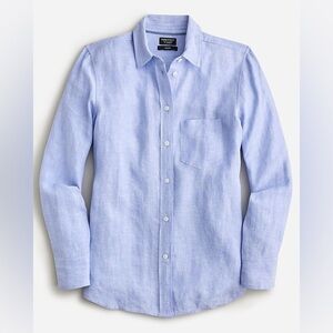 J crew Classic-fit Baird McNutt Irish linen shirt 14 slim French blue